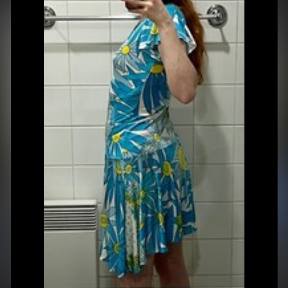 Versace Jeans Couture Vintage Floral Mini Dress Size 30 - Picture 6 of 6